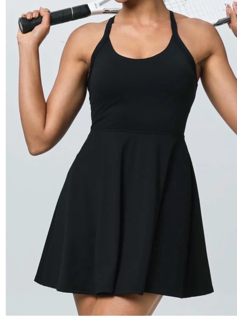 Aqua Black Athletic Skater Dress - Women's Tennis Dress